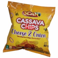 SCAN CASSAVA CHIPS CHEESE & ONION 50G