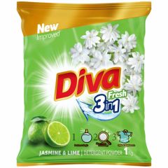 HEMAS DIVA DETERGENT POWDER (JASMINE & LIME) 1KG