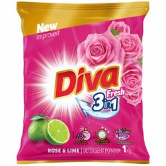 HEMAS DIVA DETERGENT POWDER (ROSE & LIME) 1KG