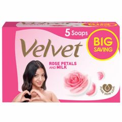 HEMAS VELVET SOAP - ROSE PETALS & MILK ECO PACK 350G